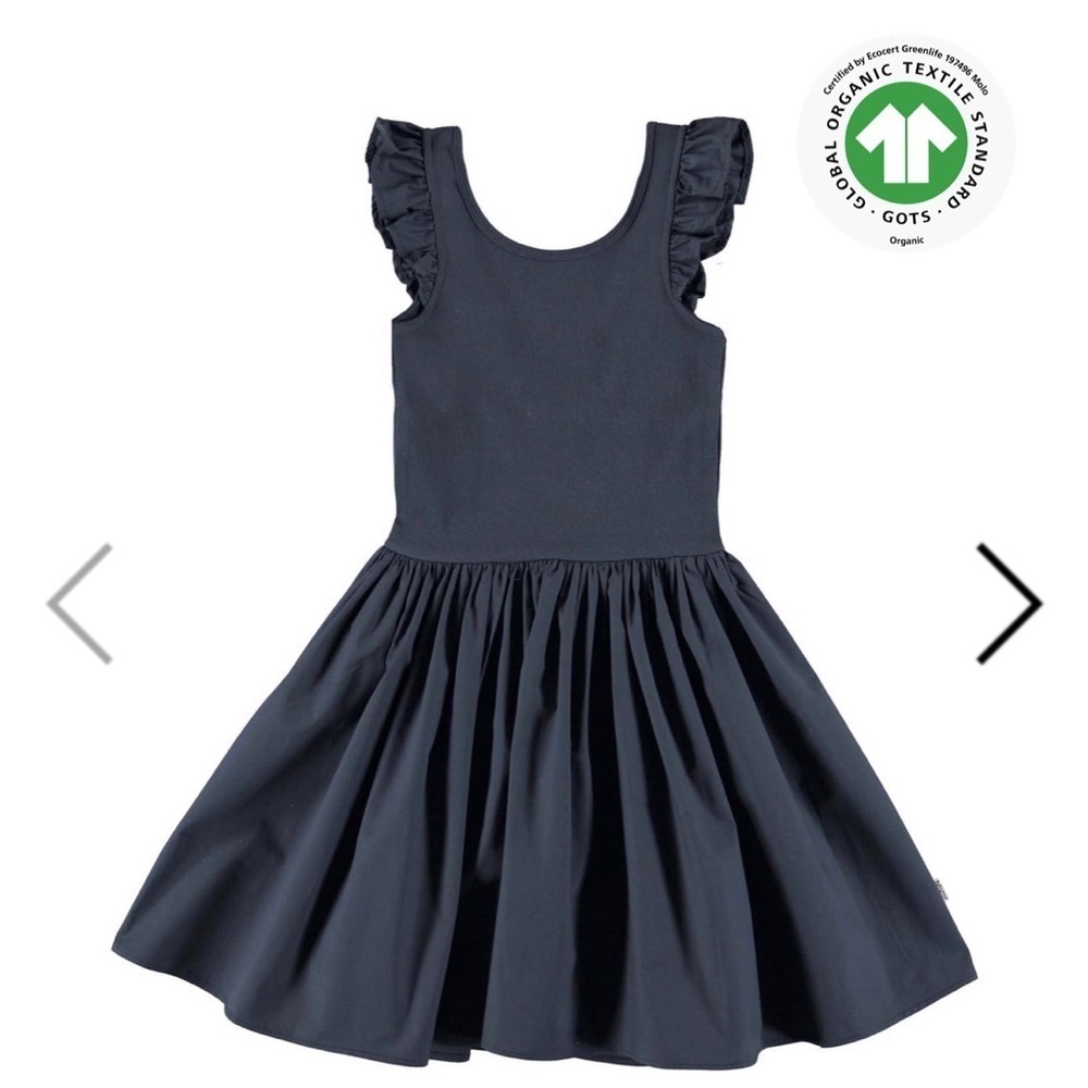 Navy Blue Kids Dress by Molo. Euro 170/176. Xl